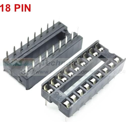 18pin ic seat 18 pin 2.54 mm PIN Pitch ic socket chip base ic sockets slot 50pcs/lot free shipping