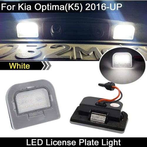 2Pcs For Kia Optima(K5) 2016 2017 2018 2019 2020 High Brightness White LED License Plate Light Number Plate Lamp