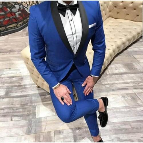 2020 high quality one-button groomsman shawl lapel groom tuxedo mens suit wedding / prom groomsman suit jacket (jacket + pants