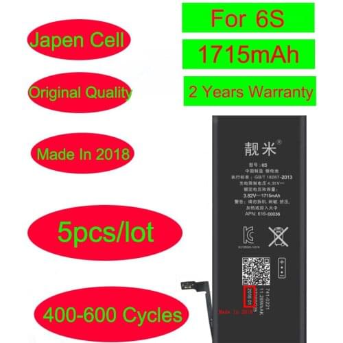 5pcs/lot 1715mAh 3.82V Battery for iPhone 6S 6GS Battery Replacement