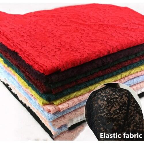 Free Shipping Delicate Lace Thicken Fabric Cloth Elastic Hollow Out Flowers DIY Cake Skirt Fabric Cloth RS1209