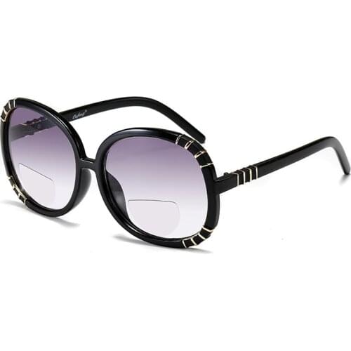 Fashion Bifocals Reading Glasses Magnifier Women Men Shades Sun Presbyopic Spectacles Look Near Far Eyeglasses for Sight 3color