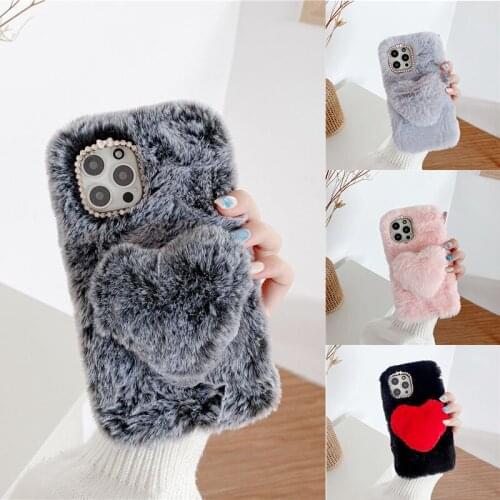 Warm Plush Fluffy Fur Silicone Case For LG Stylo 6 5 G8X G7 G6 G5 G4 G3 Q60 Q7 Q6 K61 K50S K8 K10 V60 V50 V40 V30 V20 V10 Coque