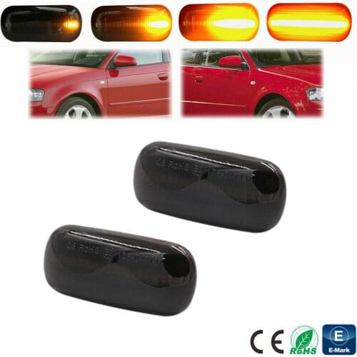 For Audi A3 A4 A6 A8 TT MK1 Dynamic LED Sequential Side Marker INDICATOR Lights