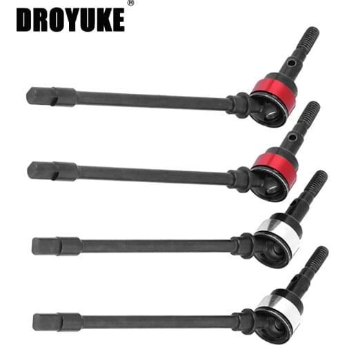 Droyuke 2pcs 1/10 AXIAL SCX10 HD Steel Front Rear Axle CVD Drive Shaft For RC Crawler Off Road Truck rc car 1:10 parts
