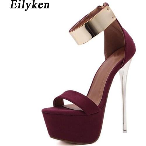 Eilyken Ankle Strap heels Platform Sandals Party shoes For Women Wedding Sandals Women Pumps 16cm high heels Sandals Sexy Pumps