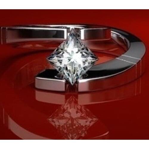 Nobility Classic Crystal Ring For Woman Engagement Wedding Finger Accessories Jewelry Silver Color Brand Dazzling Best Gift