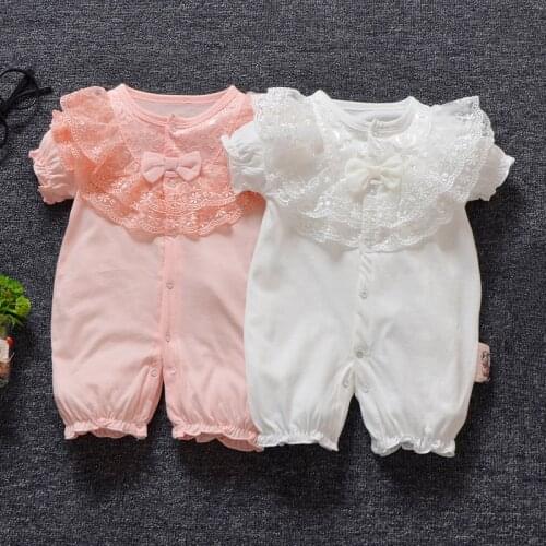 1pc Newborn infant Baby clothes girls holiday daily bodysuit cotton jumpers summer 3 6 9 12 M baby playsuit baby shower gift