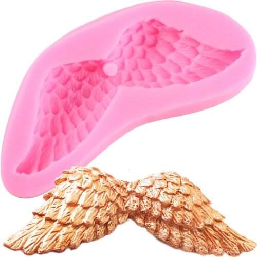 Angel Wings 3D Silicone Molds Fondant Mold Cakes Decoration Tools DIY Kitchen Baking Tools Candy Clay Gumpaste Chocolate Moulds