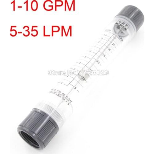 LZM-25G 1-10GPM 5-35LPM Tube Type Rotameter Water Flow Meter Flowmeter