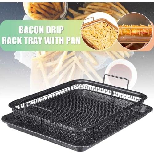 Copper Baking Tray Oil Frying Baking Pan Non-stick Chips Basket Baking Dish Grill Mesh Kitchen Tools
