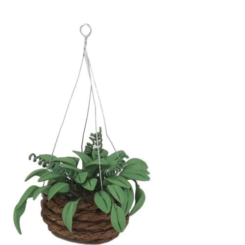 Miniature Green Plant With Hanging Hook For 1/12 Dollhouse Accessories