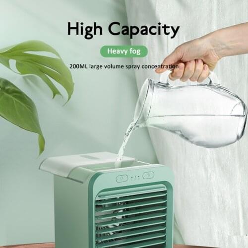 Mini air conditioning refrigeration artifact desktop refrigeration spray USB small fan student office radiator fan cooler fan