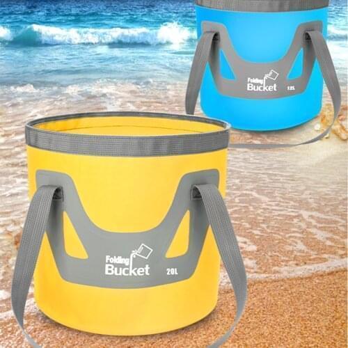 New 12L 20L Portable Bucket Water Storage Bag Storage Bag Waterproof Water Bag Fishing Folding Bucket