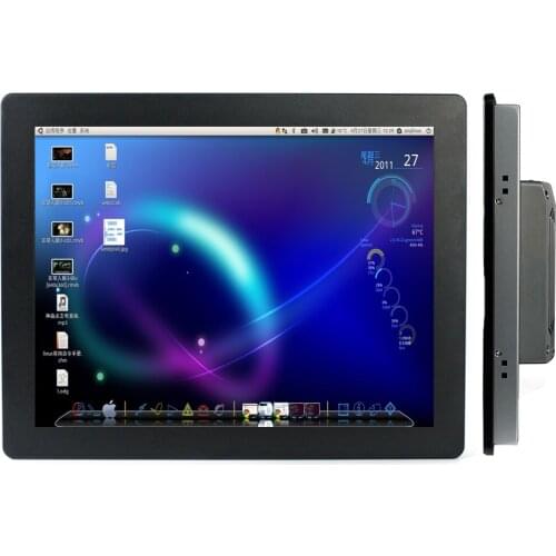 15" industrial PCs fanless vesa mounting Resistive touch all in one embedded computer Celeron J1900 TPM2.0 DC9-36V