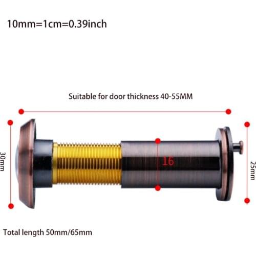 Hidden Security Door Viewer Peephole for front Door with Privacy Cover Optical Glass Lens with Unobstructed View
