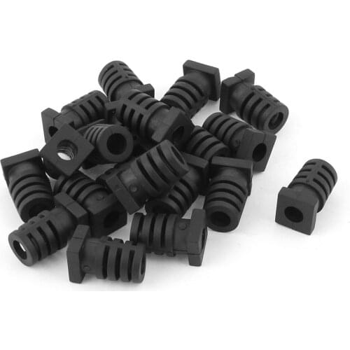 Uxcell 20pcs 20x10x6mm Mini Rubber Strain Relief Cord Boot Protector Cable Sleeve Hose for Power Tool