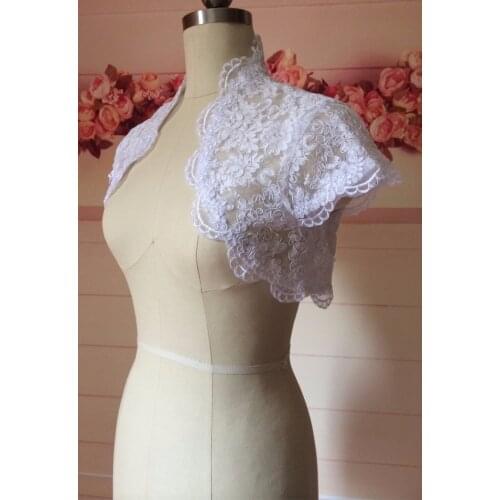 2021 Elegant Short Sleeves Lace Applique Wedding Jacket Wrap Bridal Robe Novia Cape Women Vestidos De Formatura