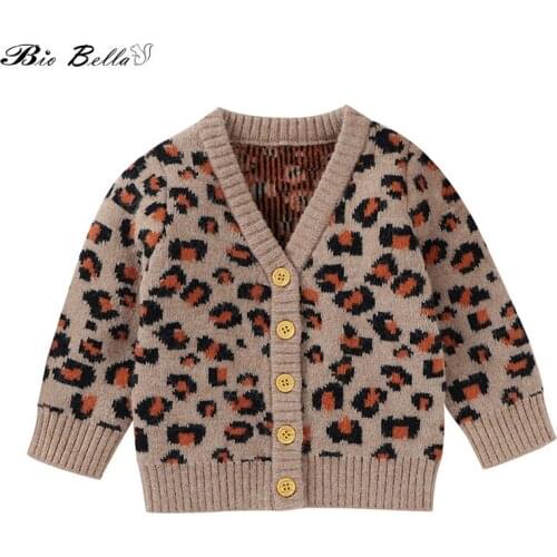Winter Baby Girl Sweater Newborn Girls Clothing Long Sleeve Fashion Leopard Princess 0-2 Year Infant Girls Coat Clothing Girl