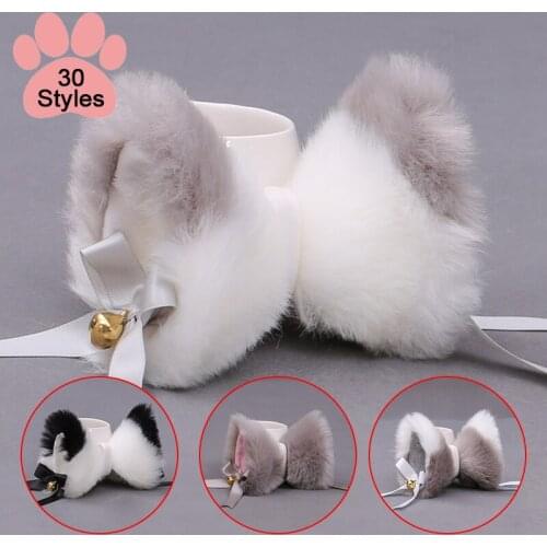 1pcs Masquerade Halloween Cat Ears Cosplay Cat Ear Party Costume Bow Tie Bell Ear Party Costume Bow Tie Bell Headwear