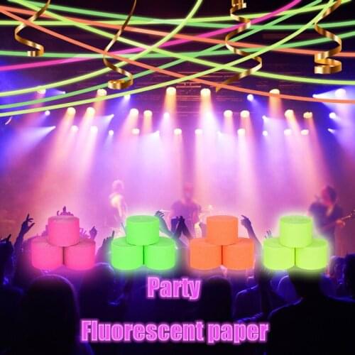 25m/roll Party Fluorescent Color Crepe Paper Black Light Bar Party Atmosphere Props Birthday Wedding Party Fluorescent Supplies