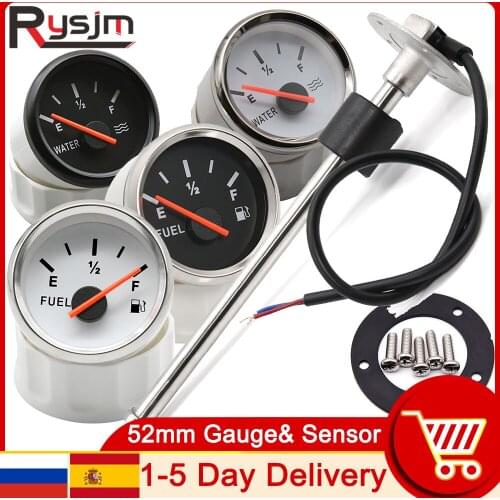 52mm Fuel Level Gauge Water Fuel Level Sensor For Car Boat 0~190 ohm 150 200 225 250 275 300 mm Sending Unit Auto Accessories