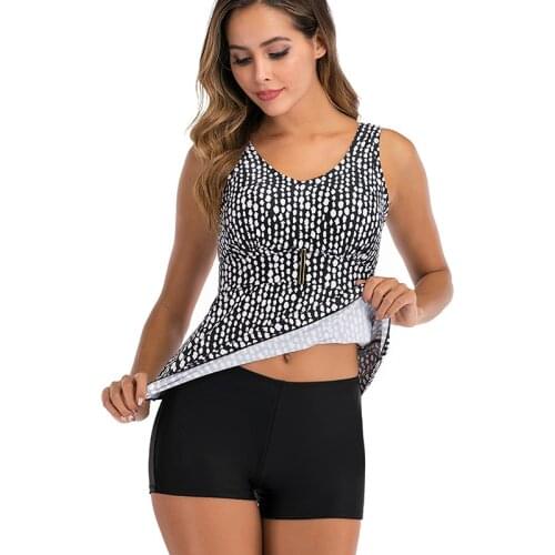 Bikini 2020 Print Women Swimwear Two Piece Swimsuit Plus Size Female Swimming Shorts XXXL Bathing Suit Big Size Tankini Swimsuit