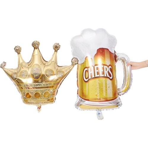 Large Gold Crown Foil Balloons birthday party decorations adult balloon 1st Birthday Baby Shower decorations toy balloons