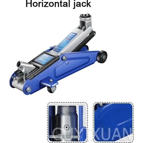 Household horizontal jack 2 ton car jack 3 ton van SUV hydraulic jack Manual Tire changing tool