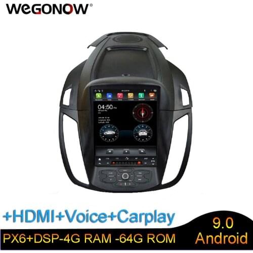 DSP PX6 IPS Carplay voice control Tesla 9.7"Android 9.0 4G RAM 64G ROM auto radio GPS navi BT5.0 For Ford KUGA 2013-2017
