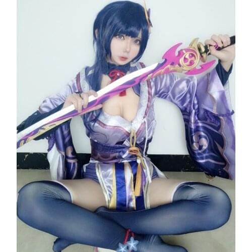 Game Genshin Impact Baal Raiden Shogun Mistsplitter Reforged Sword Weapon Cosplay Halloween Christmas Gift Fancy Stage