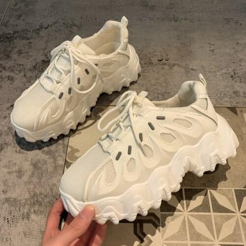 2020 Ladies Chunky Platform Sneakers Fashion White Tenis Feminino Casual Shoes Woman Sneakers Comfor Womens Vulcanized Shoes