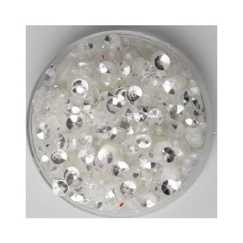25g 4mm PET Sequins Cup Round Paillette Artesanatos Accessories Transparent Crystal White Confetti