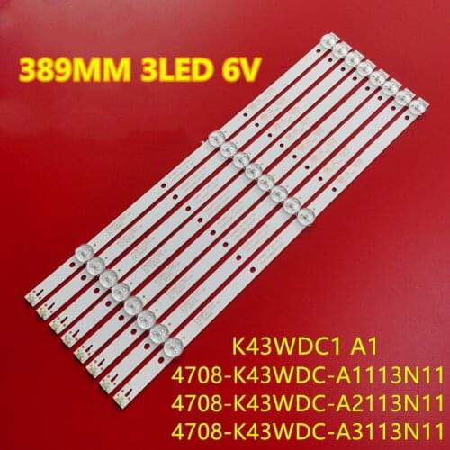 LED Backlight Strips For AOC LE43M3570/60 LE43M3579 LED Bars Bands 4708-K43WDC-A1113N11 K430WDC1 A1