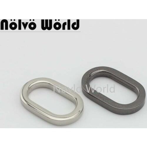 Nolvo World 5-20-100pcs 4 colors 19*10mm 3/4" metal oval ring handbag closed welded rings 1.9cm fat rings