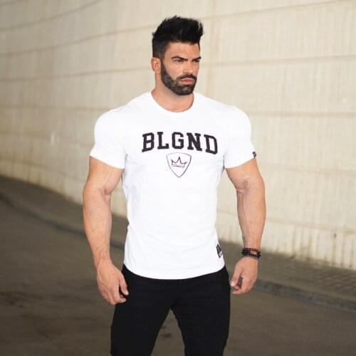 Men Fitness Clothes Bodybuilding T Shirts Gasp Short Sleeve Workout T-Shirt Muscle Shirts Tshirts Mens Top Tees