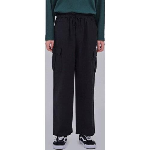 Mens straight overalls spring and autumn wide leg pants high waist drop loose casual large size Capris slim and versatile