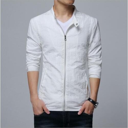 2021 New Spring Outwear Fashion Windbreaker Clothing Jacket Casual Long Sleeve Coat Slim Fit Thin Outwear Overcoat