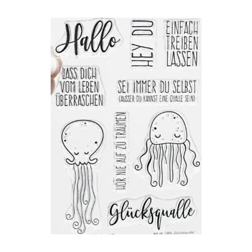 German words Transparent Clear Silicone Stamp/Seal for DIY scrapbooking/photo album Decorative clear stamp ST0933