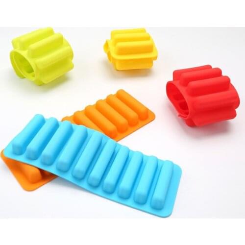 Silicone Bakeware Mold Chocolate Molds 10 Holes Long Finger Cake Molds Thumb Cookies Moulds ZA5938