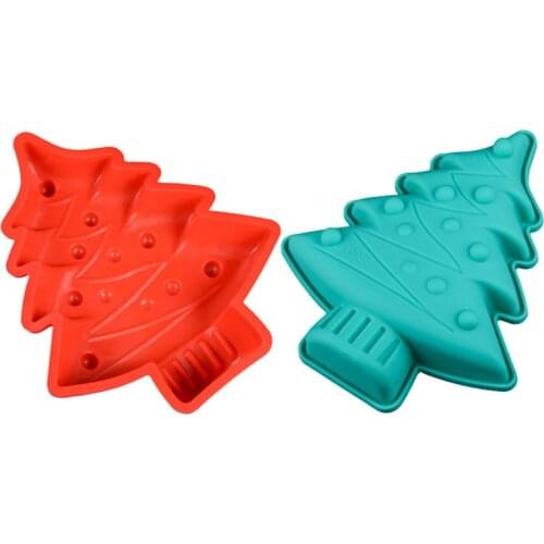 Christmas Tree Silicone Cake Mold Cake Decorating Tools Set Mini Baking Pan Bread Biscuit Moulds