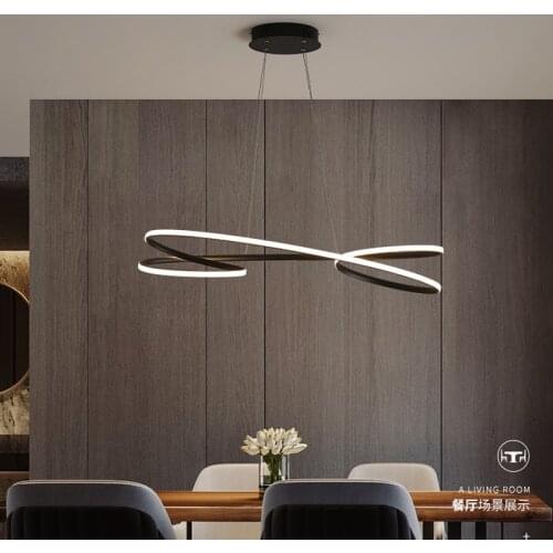 Ouyang Chen modern led chandelier restaurant kitchen shopping mall bar decorative lighting chandelier black or white lighting