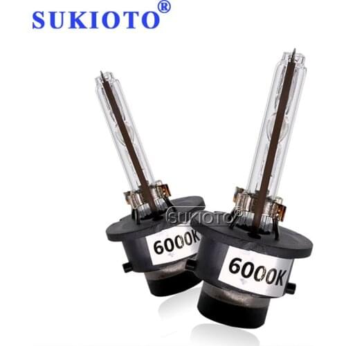 SUKIOTO 2PCS Original 35W Cnlight D2S Xenon HID Lamps D2S D2C Bi-xenon Projector Lens HID Bulb Light 4300K 5000K 6000K 8000K