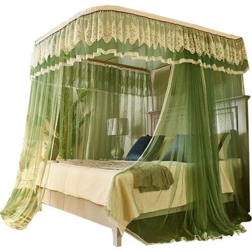 Summe New Type of Guide Rail Mosquito Net U Track Bracket Princess Rack Thickened 1.8 M Curtains Luxury Bed Canopy Home Decor
