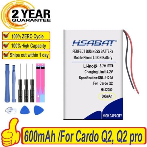 Top Brand 100% 09D29, H452050 Battery for Cardo Q2, Q2 pro, For Scala Rider Scala Rider Multiset Q2, Scala Rider Q2 Batteries