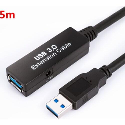 5m/10m/15m USB 3.0 Extension Cable Signal Amplification Data Line US/EU Plug Power Adapter for Windows XP/Vista/7/OS Systems