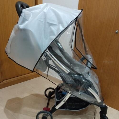 Waterproof rain cover for baby stroller accessories Transparent Windproof raincoat for baby cart strollers Zipper opens Baby Car