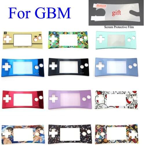 YuXi Replacement Front Shell Faceplate Housing Case Cover Panel for G-ameboy / for GBM Micro with LCD Screen Protective Film