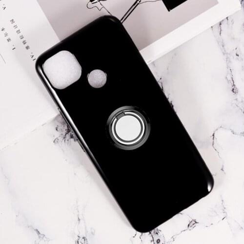 For Itel P36 Pro P36Pro 6.5" Back Ring Holder Bracket TPU Soft Silicone Phone protect Case Anti falling shell