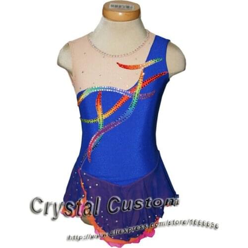 2016 Competition Figure Ice Skating Dresses For Women With Spandex Graceful New Brand Figure Skating Competition Dress DR2579